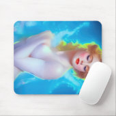 エテリアール女神ポートレート – シュルレアルファンタジー マウスパッド (マウス)