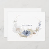 エテリアール沿岸コーラルシーシェルカップル ノートカード (正面/裏面)