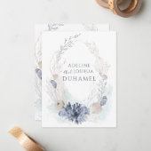 エテリアール沿岸コーラルシーシェルカップル ノートカード (正面/裏面インサイチュ)