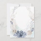 エテリアール沿岸コーラルシーシェルカップル ノートカード (裏面)