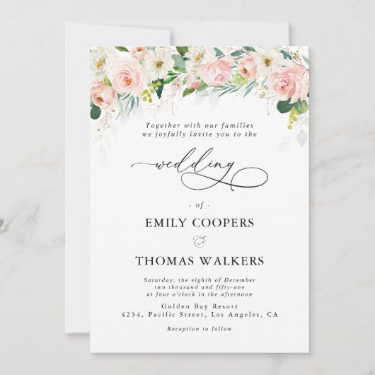 エテリア赤面結婚の式招待状 招待状 (正面)