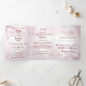 エテリア・マグノリア(Ethereal Magnolia結婚) 三つ折り招待状 (内部)