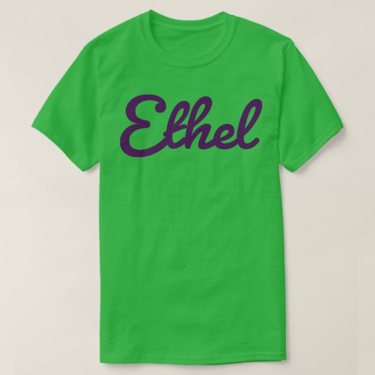 エテルネームパープルタイポグラフィ Tシャツ (デザイン正面)