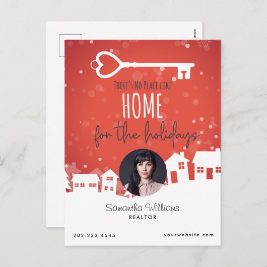 エテ企業の実在ート不動産仲介業者ホリデーポストカード シーズンポストカード (正面/裏面)