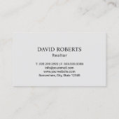 エテ実在ィーモダントハウスロゴエレガントダークウッド 名刺 (裏面)