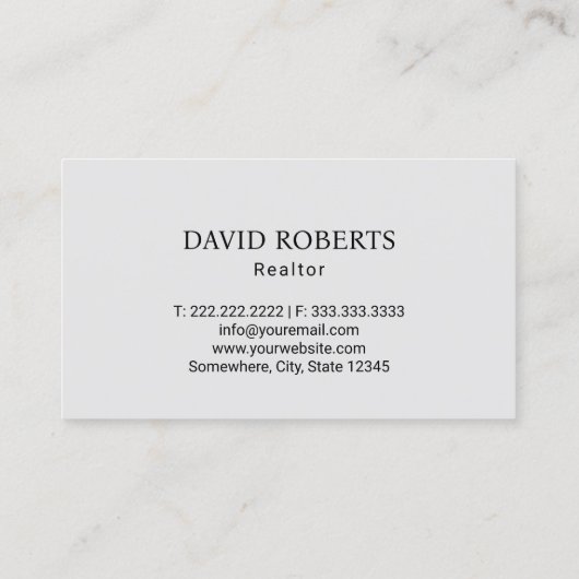 エテ実在ィーモダントハウスロゴエレガントダークウッド 名刺 (裏面)