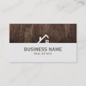 エテ実在ィーモダントハウスロゴエレガントダークウッド 名刺 (正面)