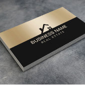エテ実在ィーモダントハウスロゴブラック&金ゴールド 名刺