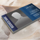 エテ実在スプロフェッショナルフォトブルーモダンメタル 名刺