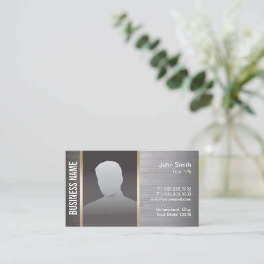 エテ実在スプロフェッショナル不動産仲介業者メタルフォト 名刺 (スタンド正面)