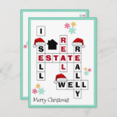 エテ実在ス不動産仲介業者マーケティングクリスマス ポストカード (正面/裏面)