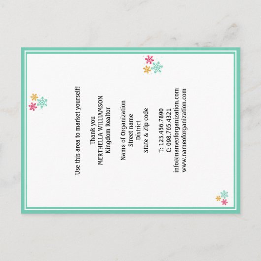 エテ実在ス不動産仲介業者マーケティングクリスマス ポストカード (裏面)