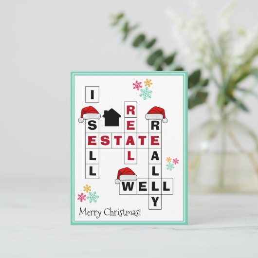 エテ実在ス不動産仲介業者マーケティングクリスマス ポストカード (スタンド正面)