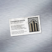 エテ実在ス建物のロゴ |大理石 マグネット名刺 (インサイチュ)