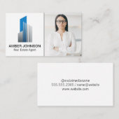 エテ実在ス建物ロゴ | 眼鏡付き女性 名刺 (正面/裏面)