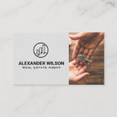 エテ実在ス建物ロゴ |鍵ハンドビジネスC 名刺 (正面)