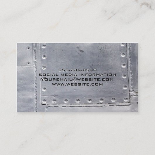 エテ実在ス建築ロゴ | メタルとリベット 名刺 (裏面)