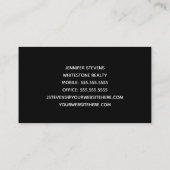 エテ実在モダンス白黒ミニマル不動産仲介業者 名刺 (裏面)