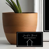 エテ実在モダンス白黒ミニマル不動産仲介業者 名刺