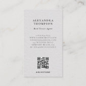 エテ実在ートエンボスフェイク白黒Classy Photo 名刺 (裏面)