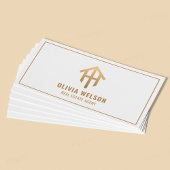 エテ実在ートエージェントlプロフェッショナルシック金ゴールド&ホワイト 名刺