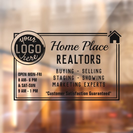 エテ実在ートカスタム不動産仲介業者ロゴ簡単広告のW ウィンドウサイン (シート2)