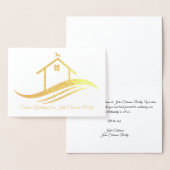 エテ実在ートシーズンズ挨拶エレガント金ゴールド 箔カード (ディスプレー)