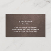 エテ実在ートスタイリッシュブラウン不動産仲介業者 名刺 (裏面)