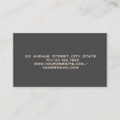 エテ実在ートストライプの金ゴールドハウスルーフグレイ 名刺 (裏面)