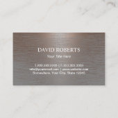 エテ実在ートトレンディーブラッシング銅金属不動産仲介業者 名刺 (裏面)