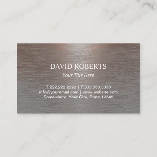 エテ実在ートトレンディーブラッシング銅金属不動産仲介業者 名刺 (裏面)