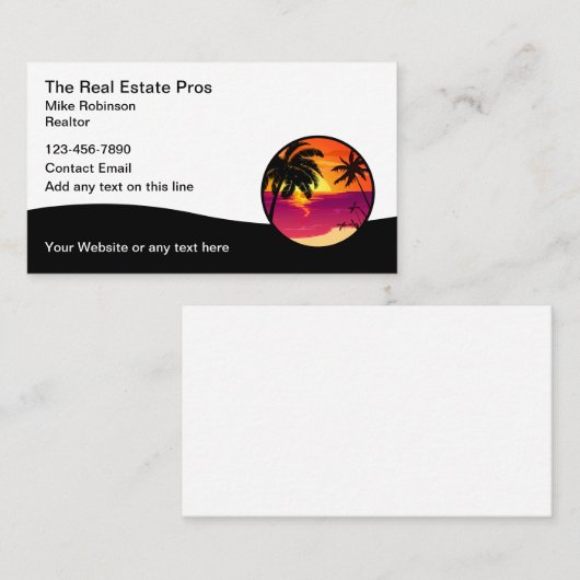 エテ実在ートトロピカルパームツリー名刺 名刺 (正面/裏面)