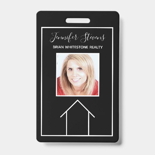 エテ実在ートハウス白黒カスタム不動産仲介業者 バッジ (表面)