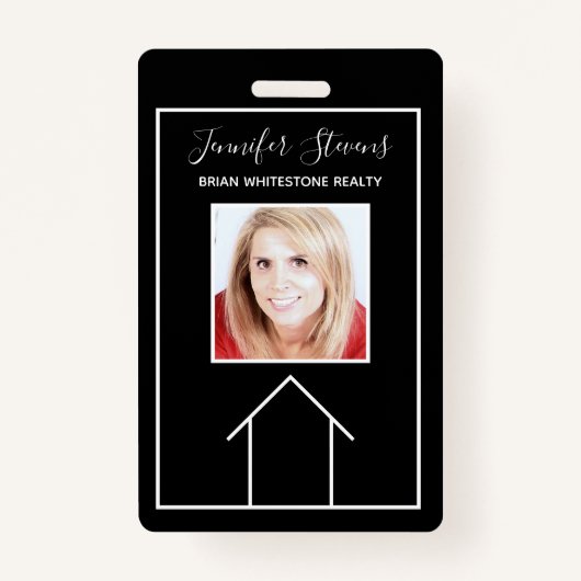 エテ実在ートハウス白黒カスタム不動産仲介業者 バッジ (正面)