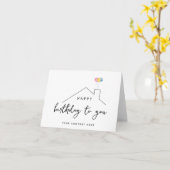 エテ実在ートハッピーバースデーハウスバルーン カード (黄色い花)