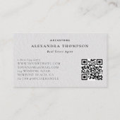 エテ実在ートフェイクエンボス白黒シンプル写真 名刺 (裏面)