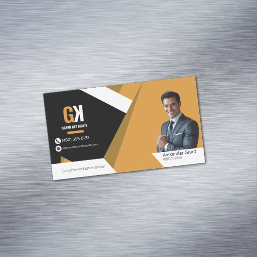 エテ実在ートブラック&金ゴールドエテ実在ート マグネット名刺 (インサイチュ)