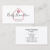 エテ実在ートプロフェッショナルハウス不動産仲介業者シンプル 名刺 (正面/裏面)