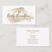 エテ実在ートプロフェッショナルハウス不動産仲介業者金ゴールドブシン 名刺 (正面/裏面)