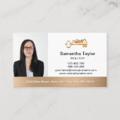 エテ実在ートプロフェッショナル写真とロゴを追加Busin 名刺 (正面)