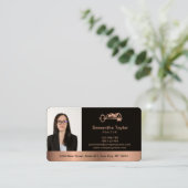 エテ実在ートプロフェッショナル写真とロゴを追加Busin 名刺 (スタンド正面)