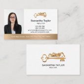 エテ実在ートプロフェッショナル写真とロゴを追加Busin 名刺 (正面/裏面)