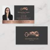 エテ実在ートプロフェッショナル写真とロゴを追加Busin 名刺 (正面/裏面)