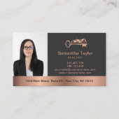 エテ実在ートプロフェッショナル写真とロゴを追加Busin 名刺 (正面)