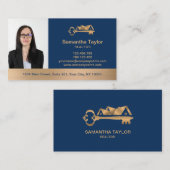 エテ実在ートプロフェッショナル写真とロゴを追加Busin 名刺 (正面/裏面)