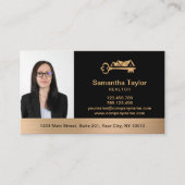 エテ実在ートプロフェッショナル写真とロゴを追加Busin 名刺 (正面)