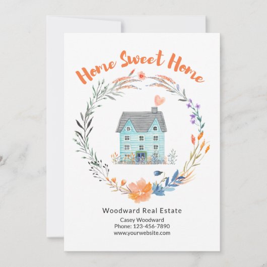 エテ実在ートホームスウィートホームカラフルマーケティング カード (正面)