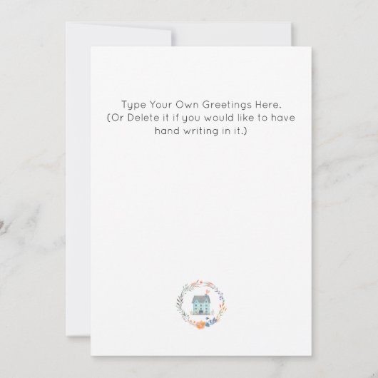 エテ実在ートホームスウィートホームカラフルマーケティング カード (裏面)