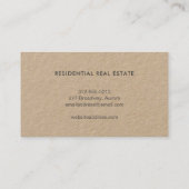 エテ実在ートホームロゴ不動産仲介業者クラフト 名刺 (裏面)