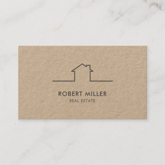エテ実在ートホームロゴ不動産仲介業者クラフト 名刺 (正面)